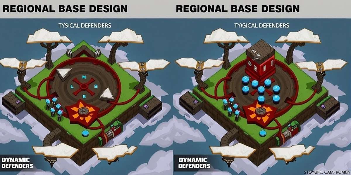 Dynamic Defenders Dominion - Regional Base Designs Comparison of regional base designs in Dynamic Defenders Dominion